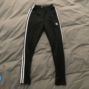 Black adidas superstar pants